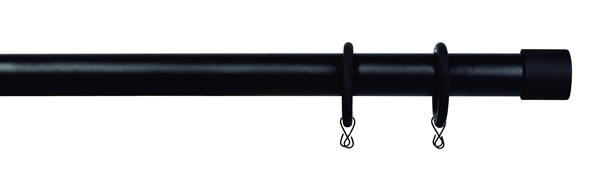 barra cortina forja conjunto tapon negro